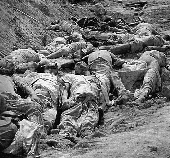 한국전쟁 민간인 학살 (이미지 출처 네이버 블로그 자료)